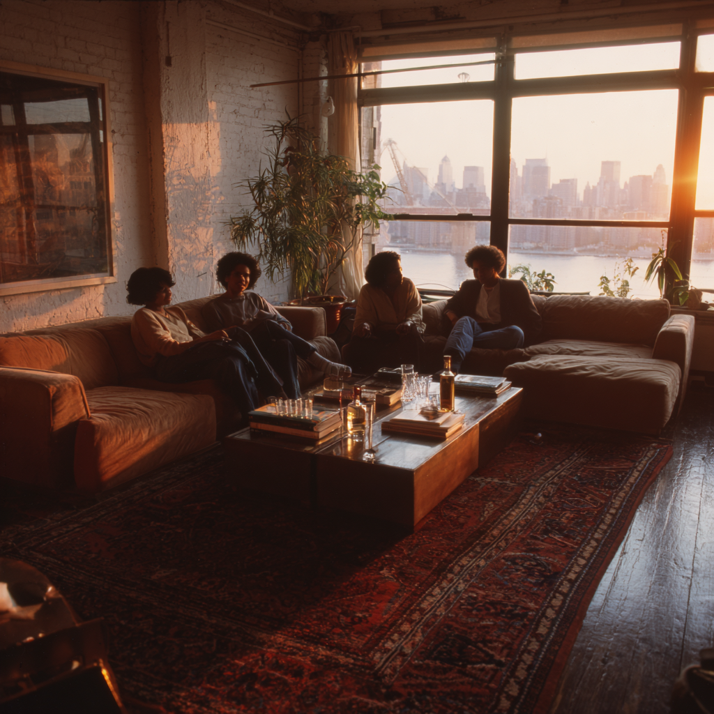 Amis dans un appartement